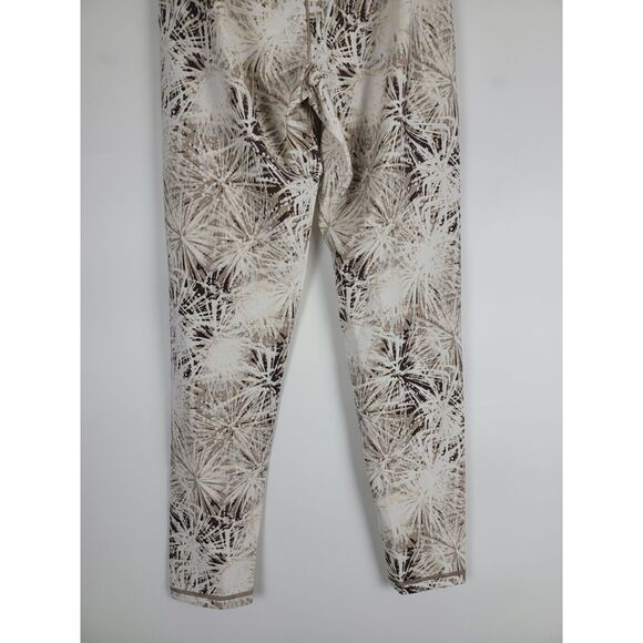 Aerie Capri Leggings M Womens White Brown High Rise Skinny Athletic - Picture 9 of 11